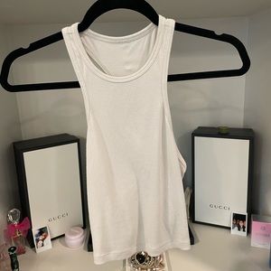 Lululemon White Cropped Tank